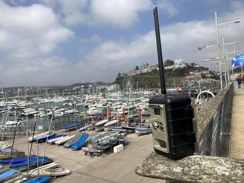 An Instant Detect 2.0 Camera conducting a range test at Torquay