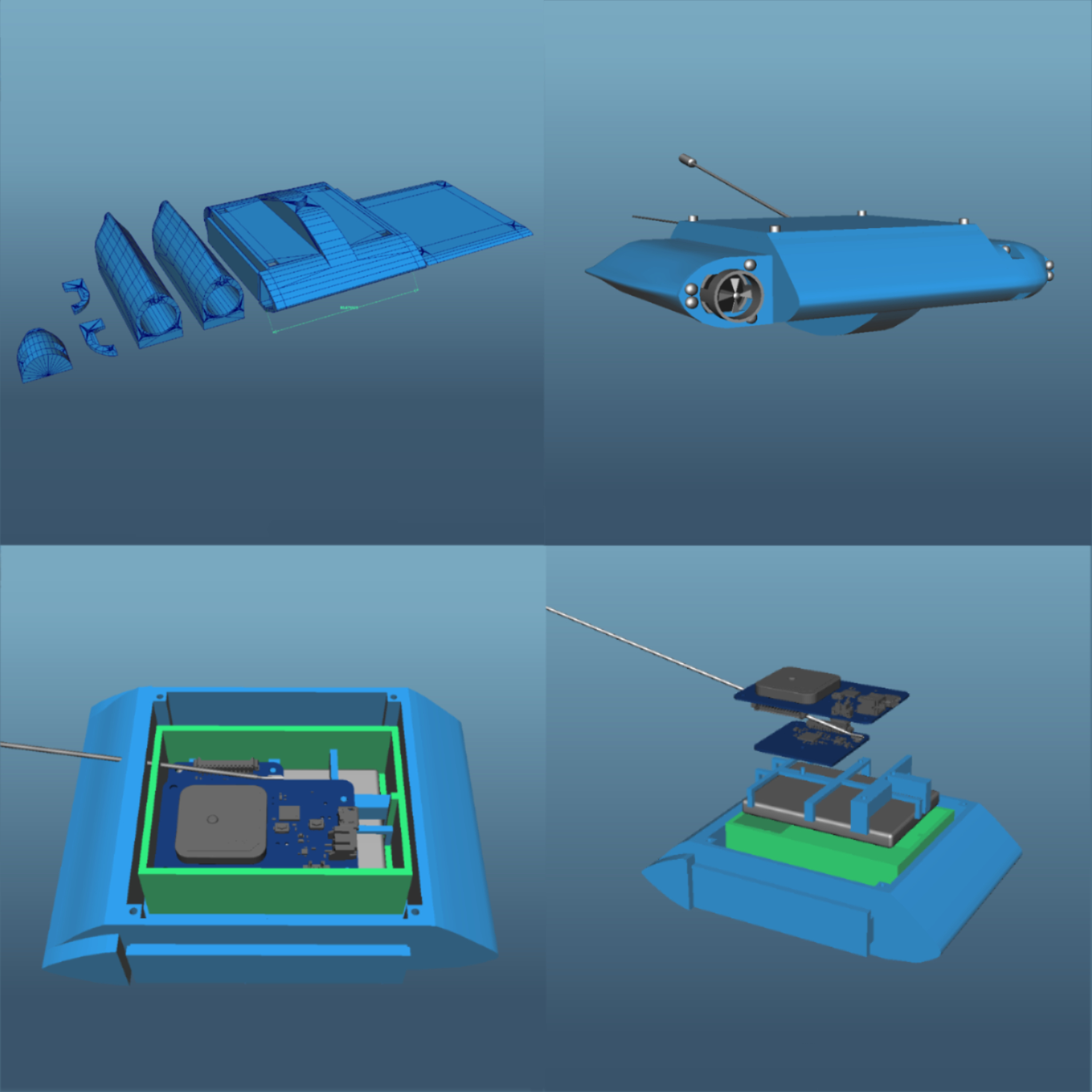 Different views of the Manta Ray enclosure.
