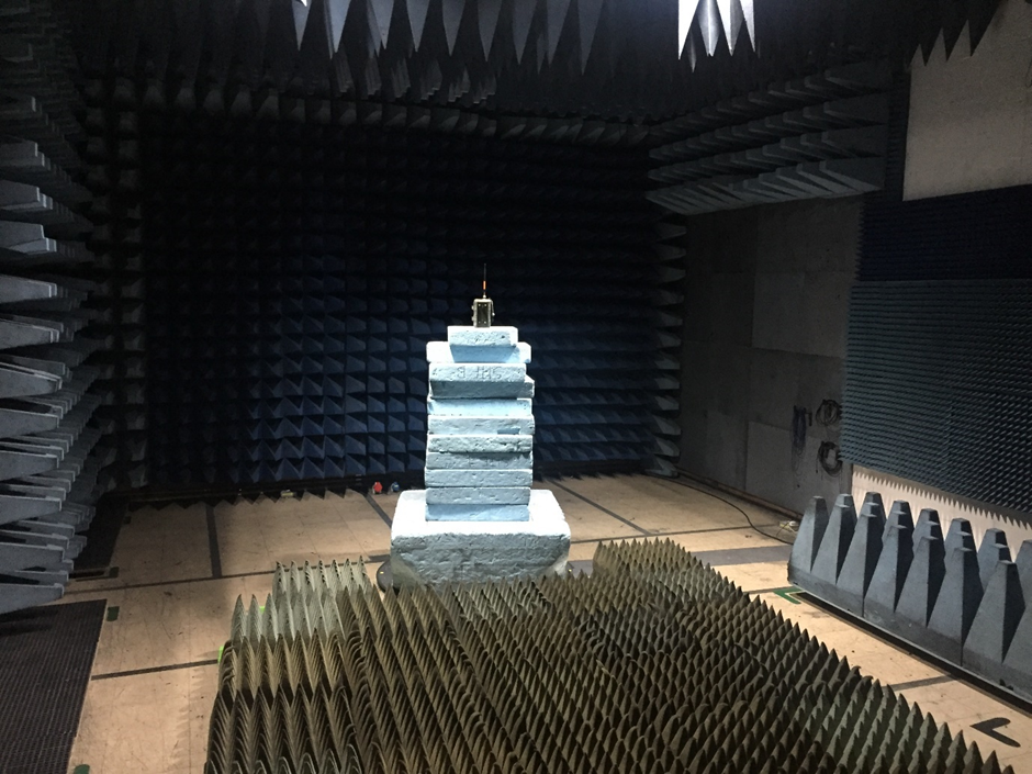 IMAGE OF INSTANT DETECT 2.0 BEING TESTED IN AN ANECHOIC CHAMBER.